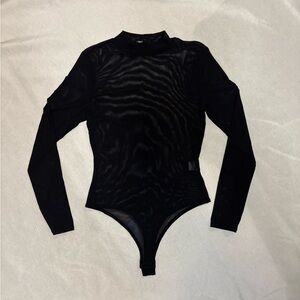 Fashion Nova Black Long Sleeve Bodysuit